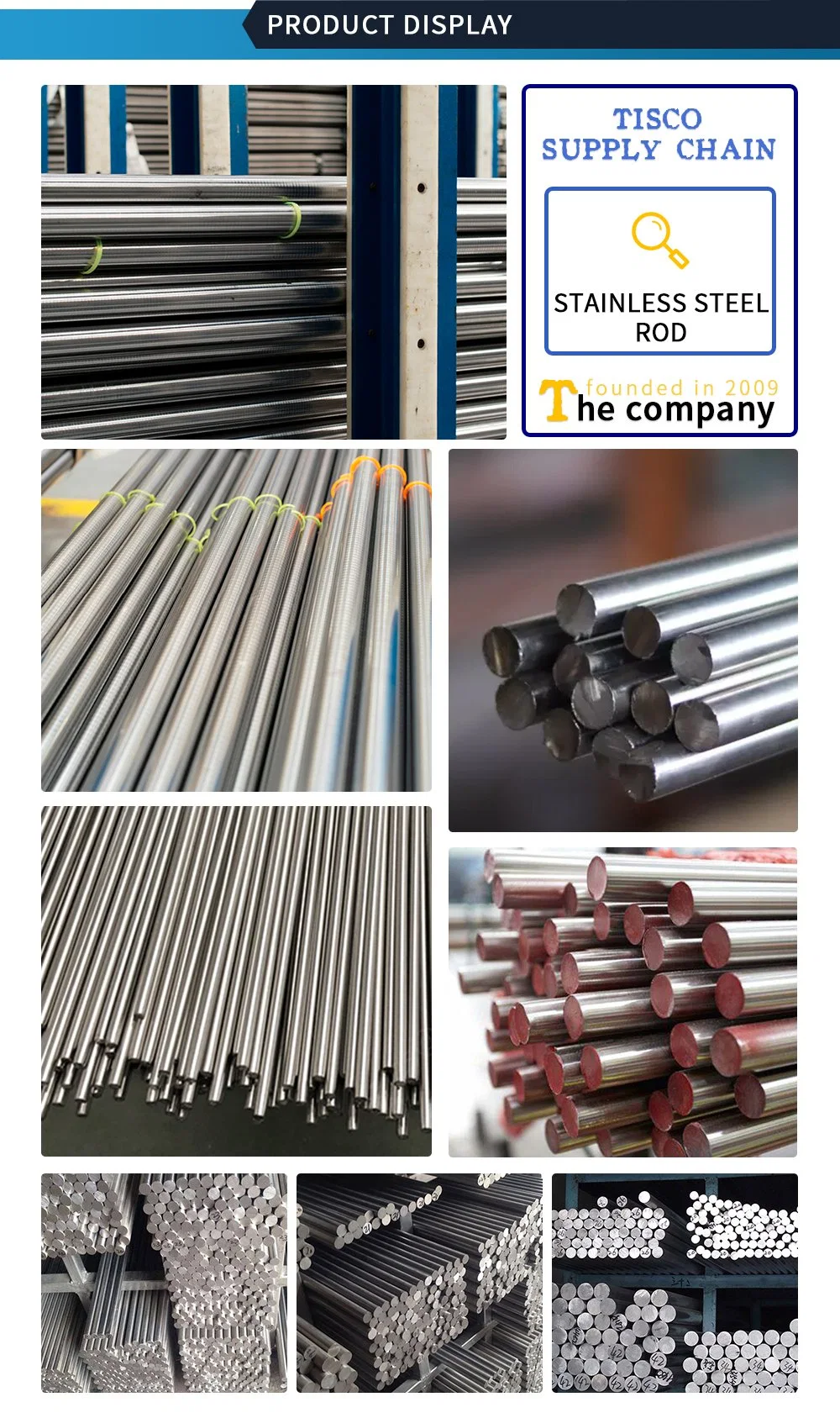 High Quality Cold Rolled 409 410 420 430 431 420f 430f 444 ASTM A276 201 304 321 316lstainless Steel Bar with Better Price